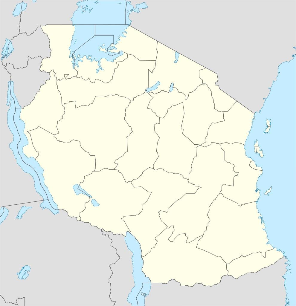Карта вектор Танзанії 
