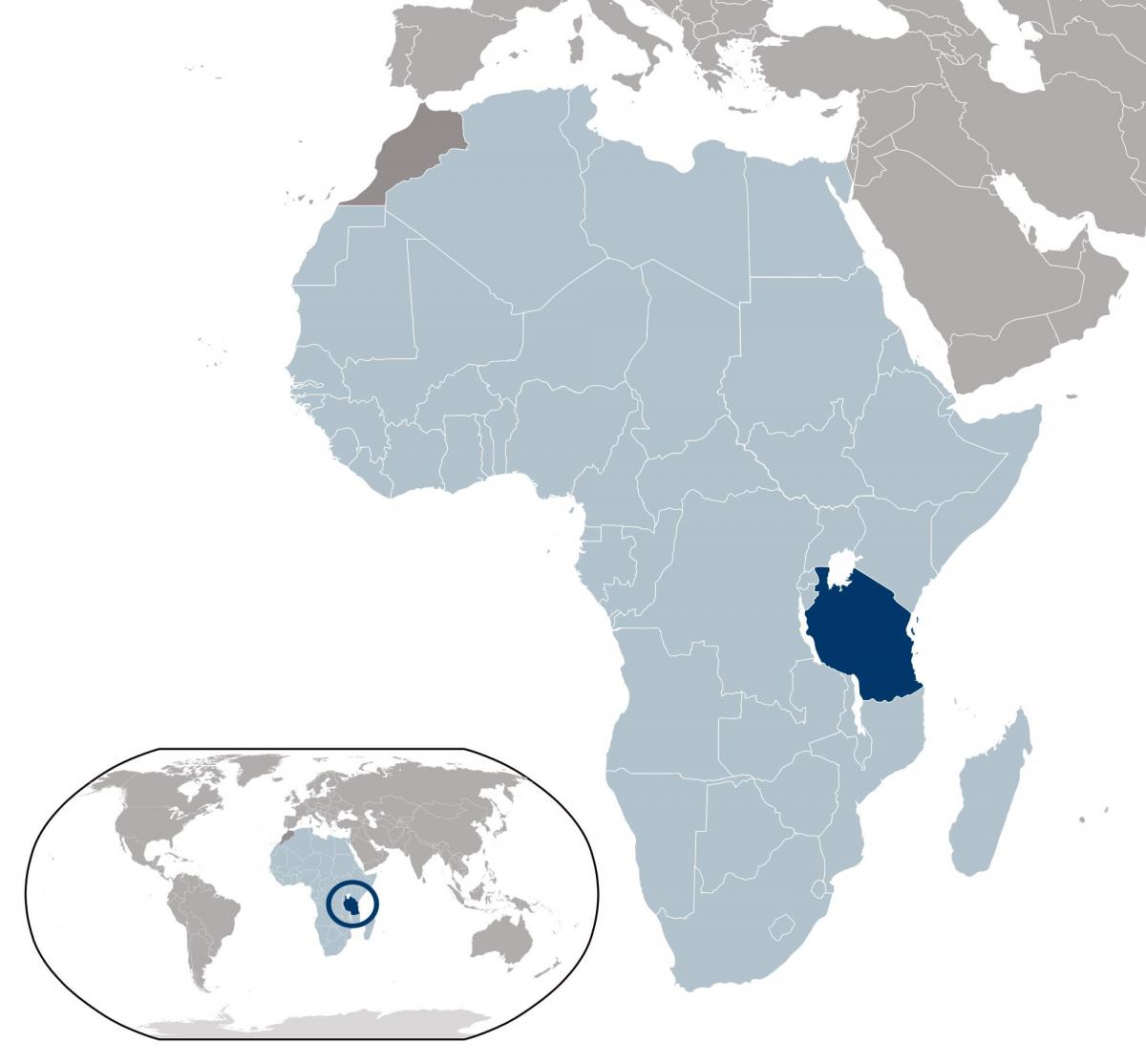розташування Танзанії на карті
