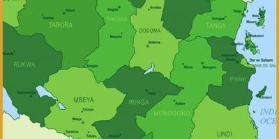Карта рослинності Танзанії