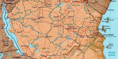 Географічне Танзанії на карті