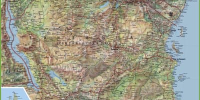 Карта докладна Танзанії