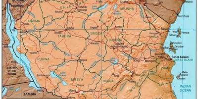Карта Танзанії показує історичні сайти