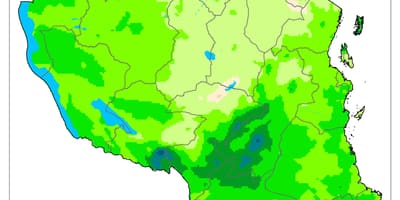 Карта Танзанії клімат
