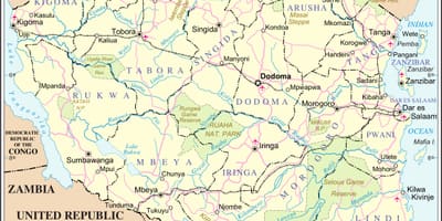 Карта річки Танзанії 