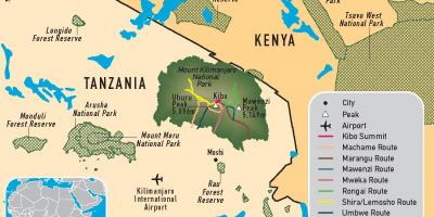 Карта Танзанія Кіліманджаро