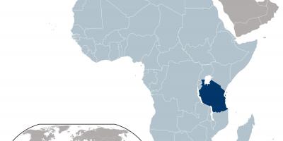 Розташування Танзанії на карті