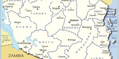 Адміністративна карта Танзанії 